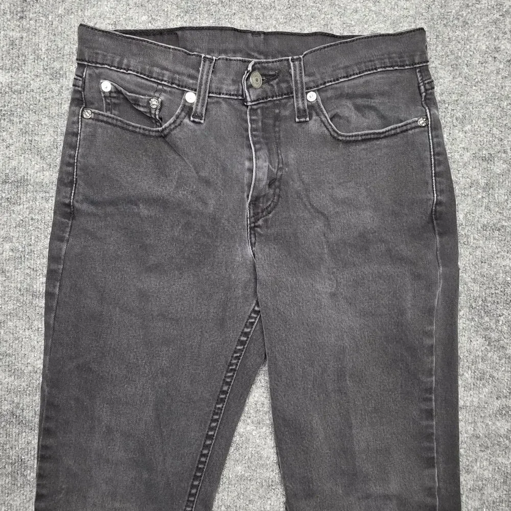 Levi's 514 Jeans Slim Straight Mens 28x30 Black Denim Classic Fit Pants